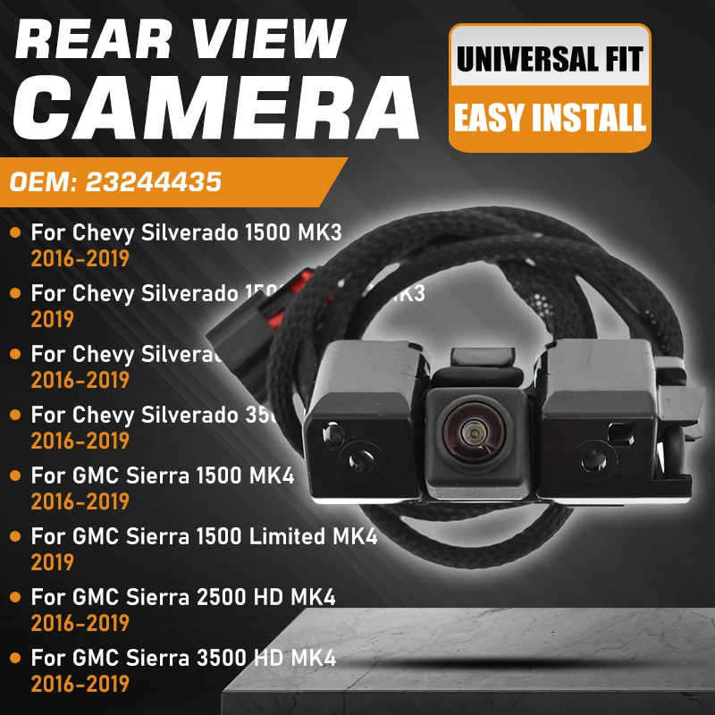 

23244435 84079952 Vehicle Backup Camera For Chevrolet Silverado GMC Sierra 1500 2500 3500 2016-2019 Rear View Reversing Camera