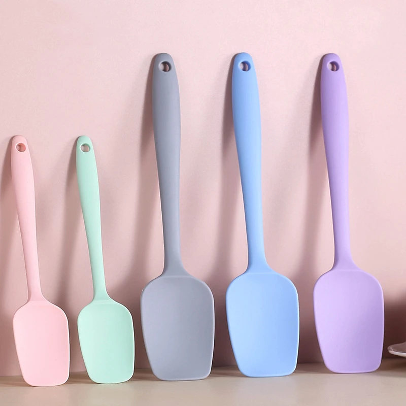 Silicone Cream Butter Spatula Flour Batter Cake Baking Scraper Mixer Kitchen Fondant Chocolate Blenders Pastry Tools Accessories