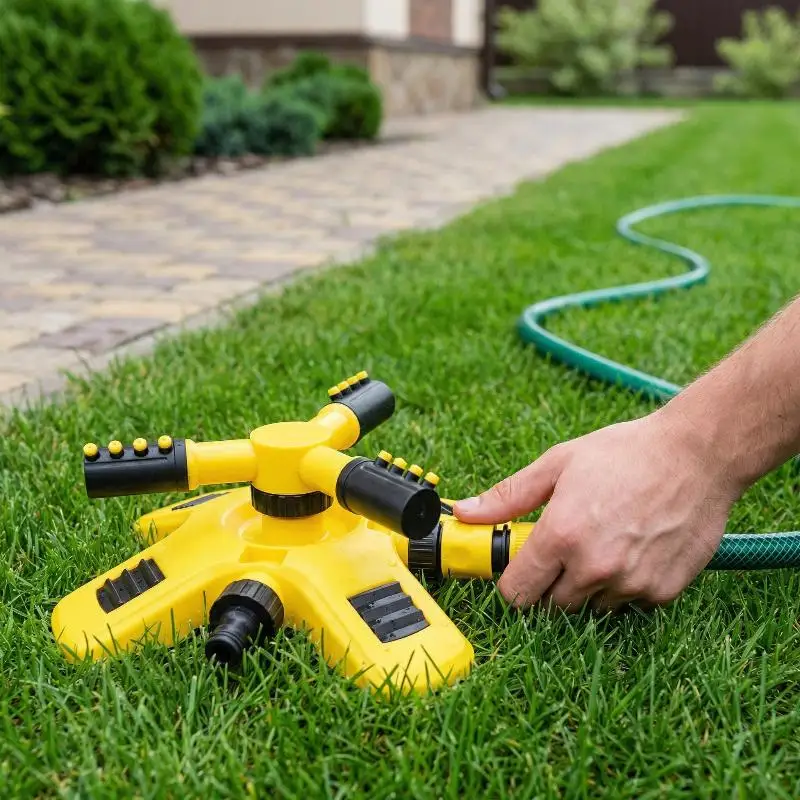 360 Degree Rotating Garden Sprinkler Tandem Sprinkler Watering Device Automatic Lawn Water Sprayer Irrigation System