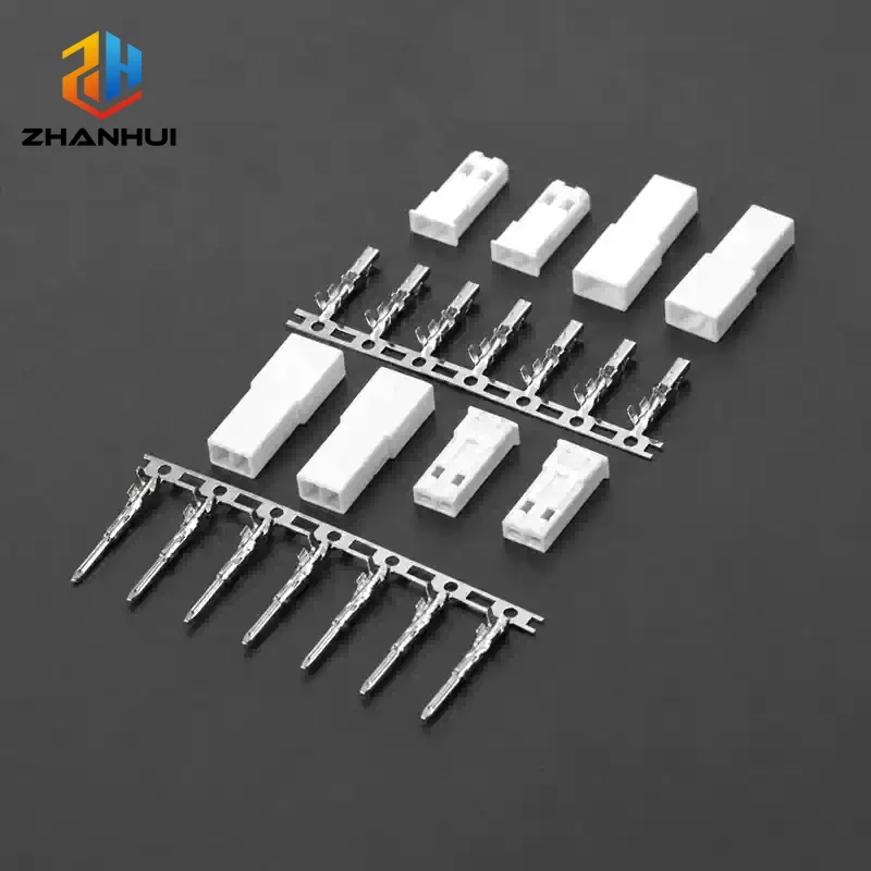 2.5mm Pitch JST SYP 2-Pin Wire-to-Wire Connector Kit - Male & Female White Housing with Crimp Terminals for DIY Electronics