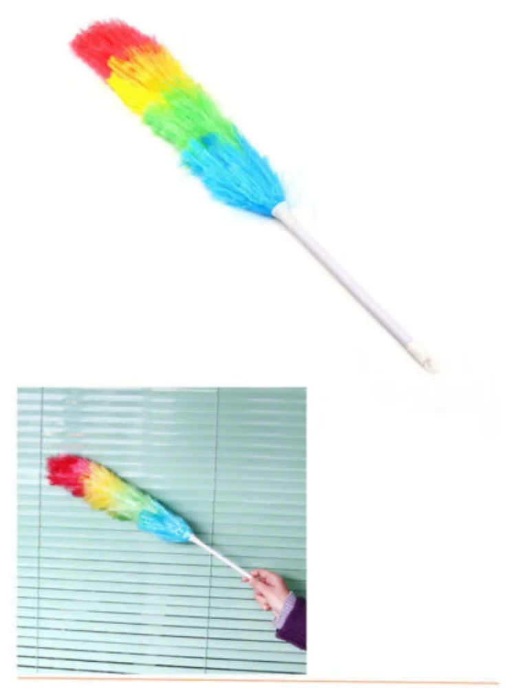 Colorful Microfiber Duster Brush Long Handle Dust Removal Cleaner Anti Dust Brush Home Air-condition Feather Furnitur Cleaning