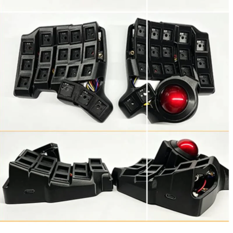 Choc V2 Charybdis Nano Mod Trackball Split Keyboard Low Profile Bluetooth Wired Dual-mode Hot Swap Ergonomics Wireless Zmk