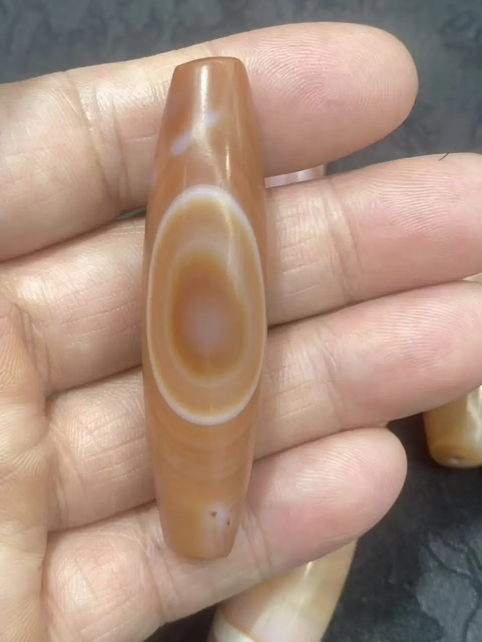 China Professional Wholesale Dzi Beads Factory Direct Supply Natural Cinnabar Wrapped Agate Dzi Beads 40-55mm Loose Beads
