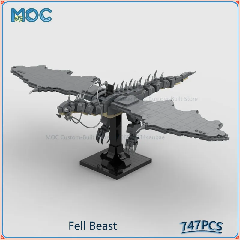

Fell Beast Model MOC Building Blocks DIY Assemble Bricks Rings Collection Educational Creative Display Xmas Toys Gifts 747PCS