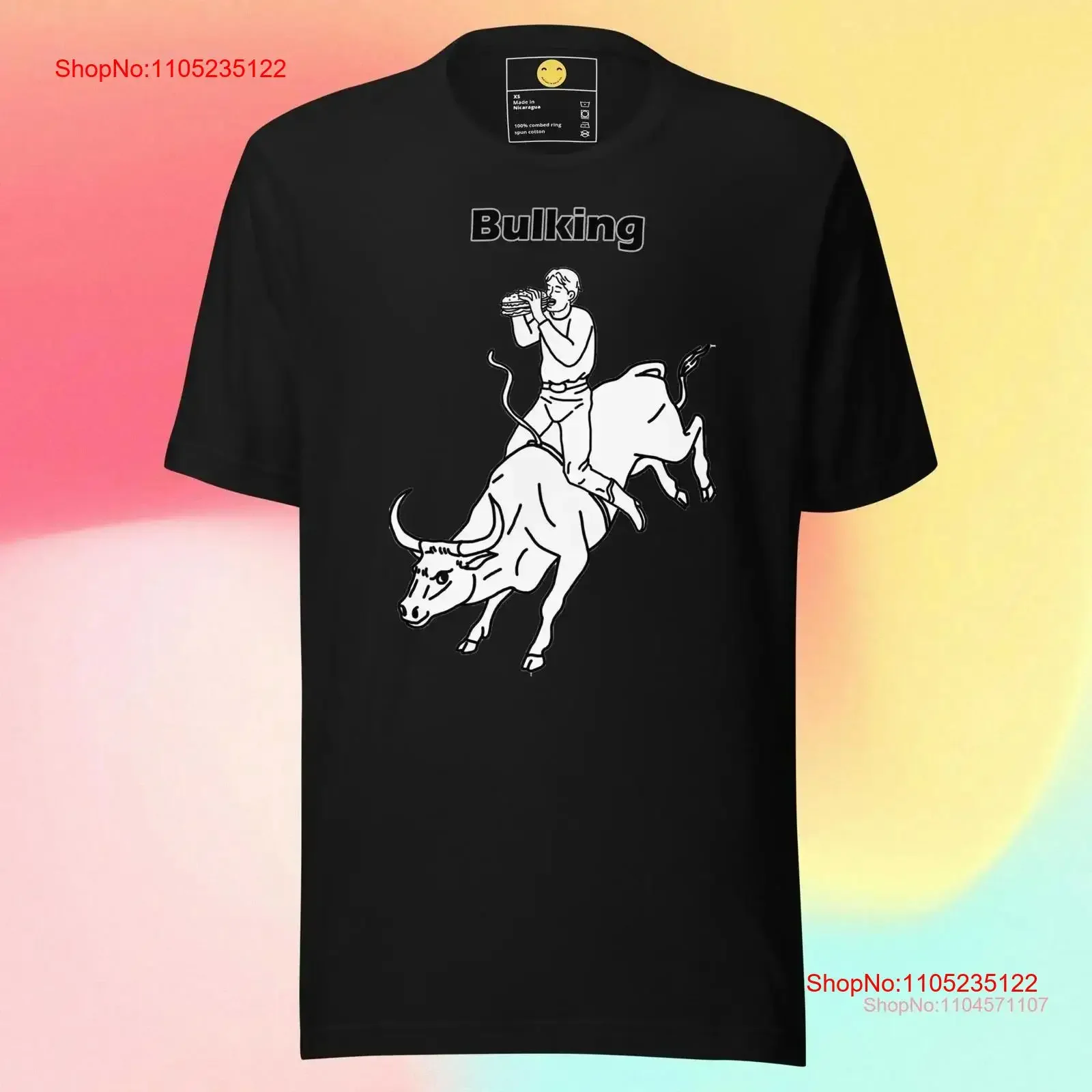 Camiseta Bulking Gym Meme, Top estirado lavado vintage para uso diario, moda versátil, ropa de calle cómoda para hombre ligeramente