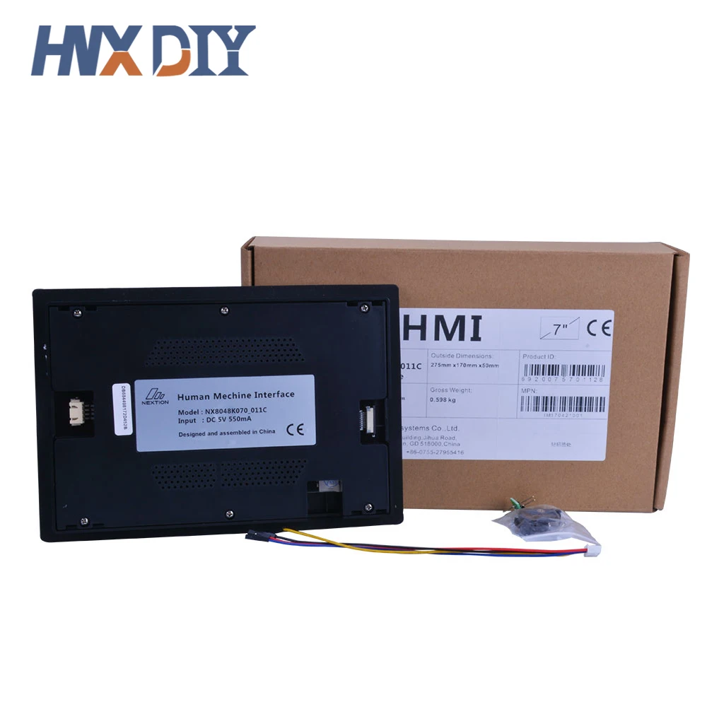 Nextion NX8048K070-011R/011c 7 polegadas completo-cor reforçada display lcd, hmi, tela de toque resistive integrado rtc com habitação