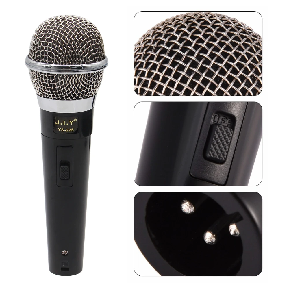 Micrófono de Karaoke portátil, micrófono dinámico con cable profesional, micrófono de voz clara para Karaoke, parte de rendimiento de música Vocal