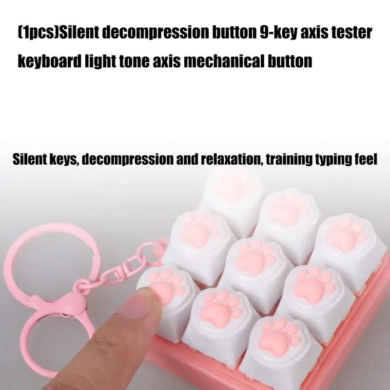 

Soft Keyboards Keychain Decompression Keycap Kitten Claw Button Keycap 896C