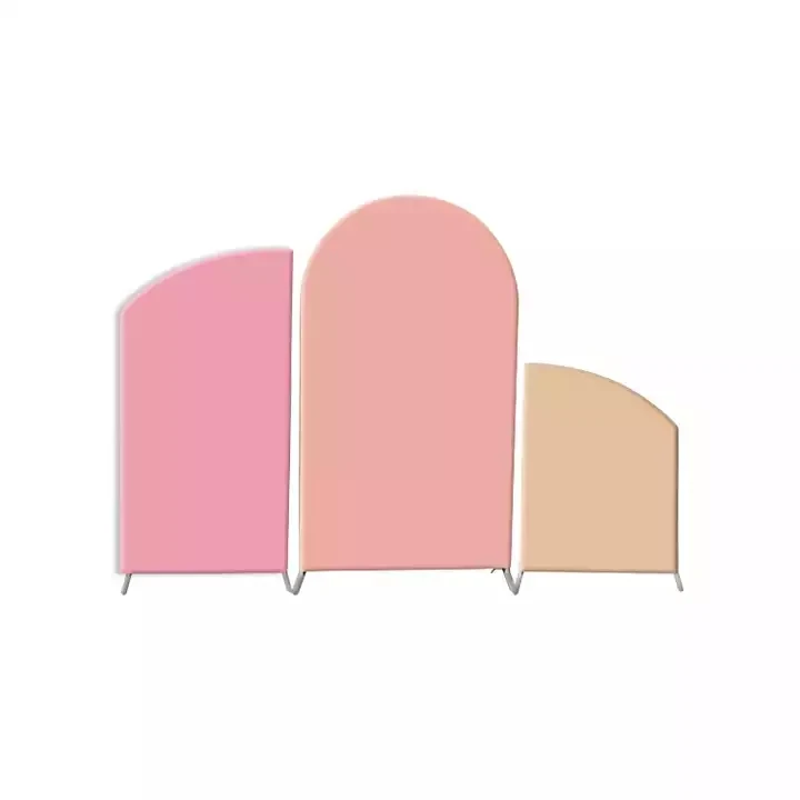 

Pink Nude Arch Backdrop Covers Wedding Party Decor 3 Pcs Arch Stands Baby Shower Birthday Background