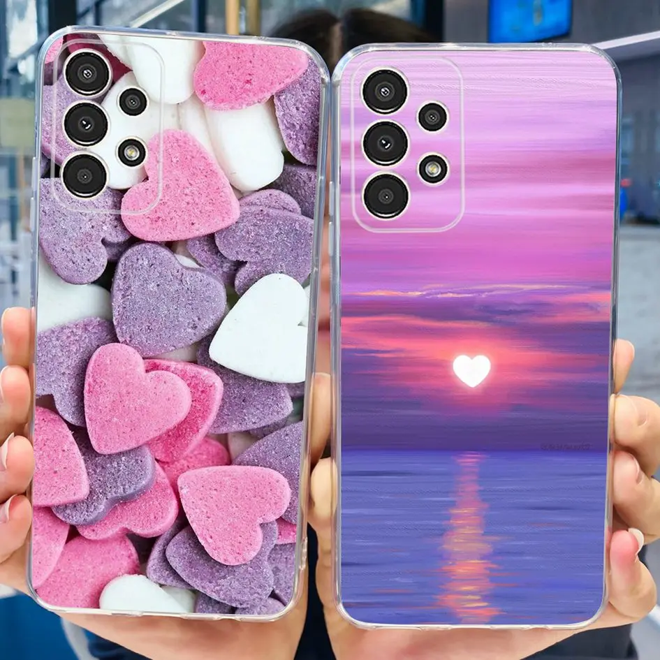 For Samsung Galaxy A13 Case SM-A135F Cartoon Flower Painted Soft Phone Cover For Samsung A32 SM-A325F A 32 A 13 4G 5G 2022 Funda