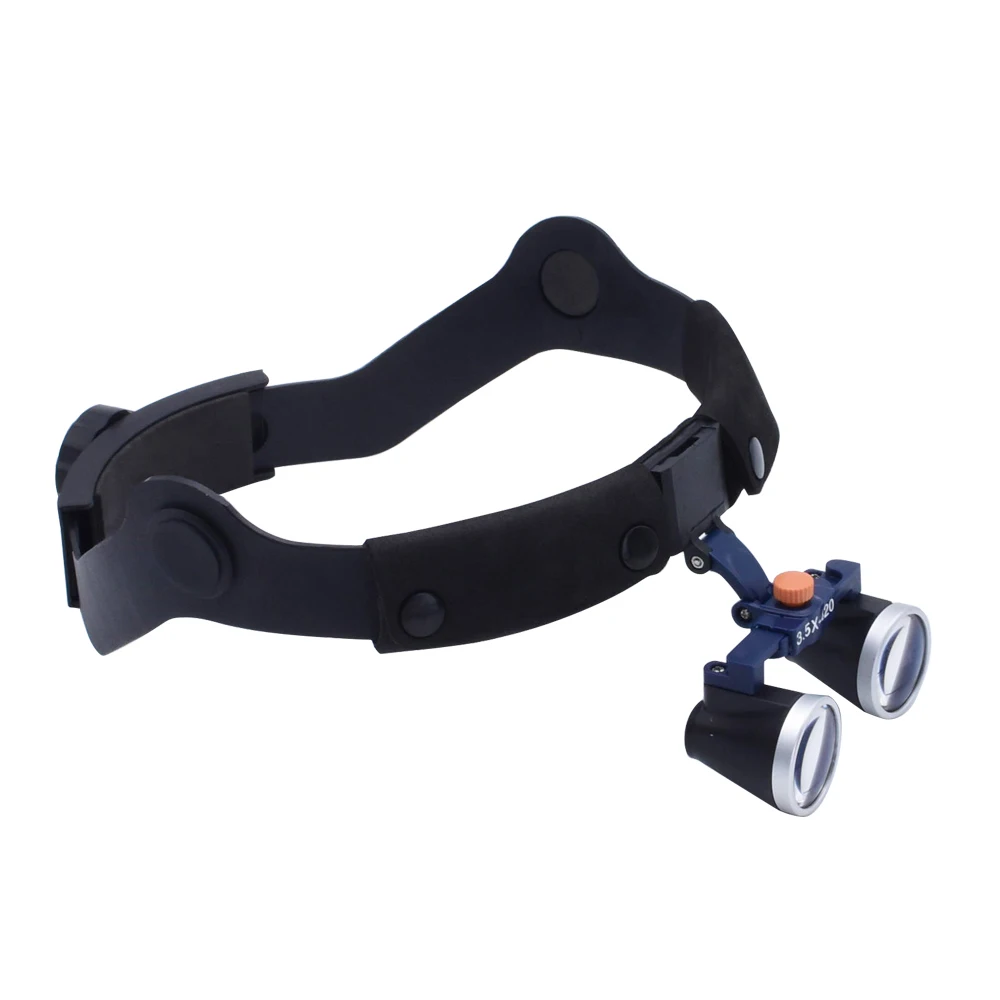 Head mounted 3.5x dental eye magnifying glass bidirectional thread  surgical magnifying glass