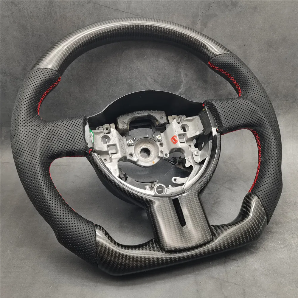 Racing Cuatomized Carbon Fiber Sports Steering Wheel Leather Compatible for SUBARU BRZ Toyota 86 2013-2014