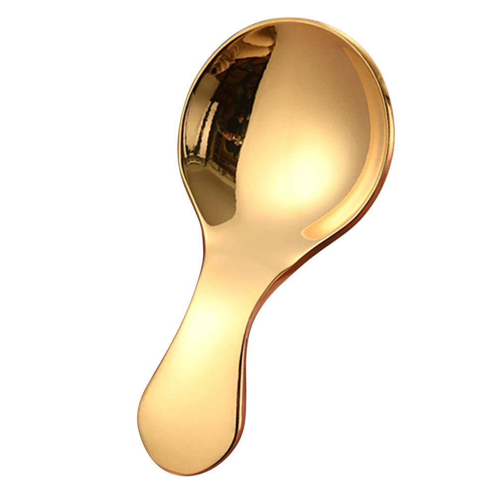 

1Set Gold Coffee Spoon Stainless Steel Eco Friendly Round Edge Dessert Tableware Portable Tea Coffee Spoons Travel Small