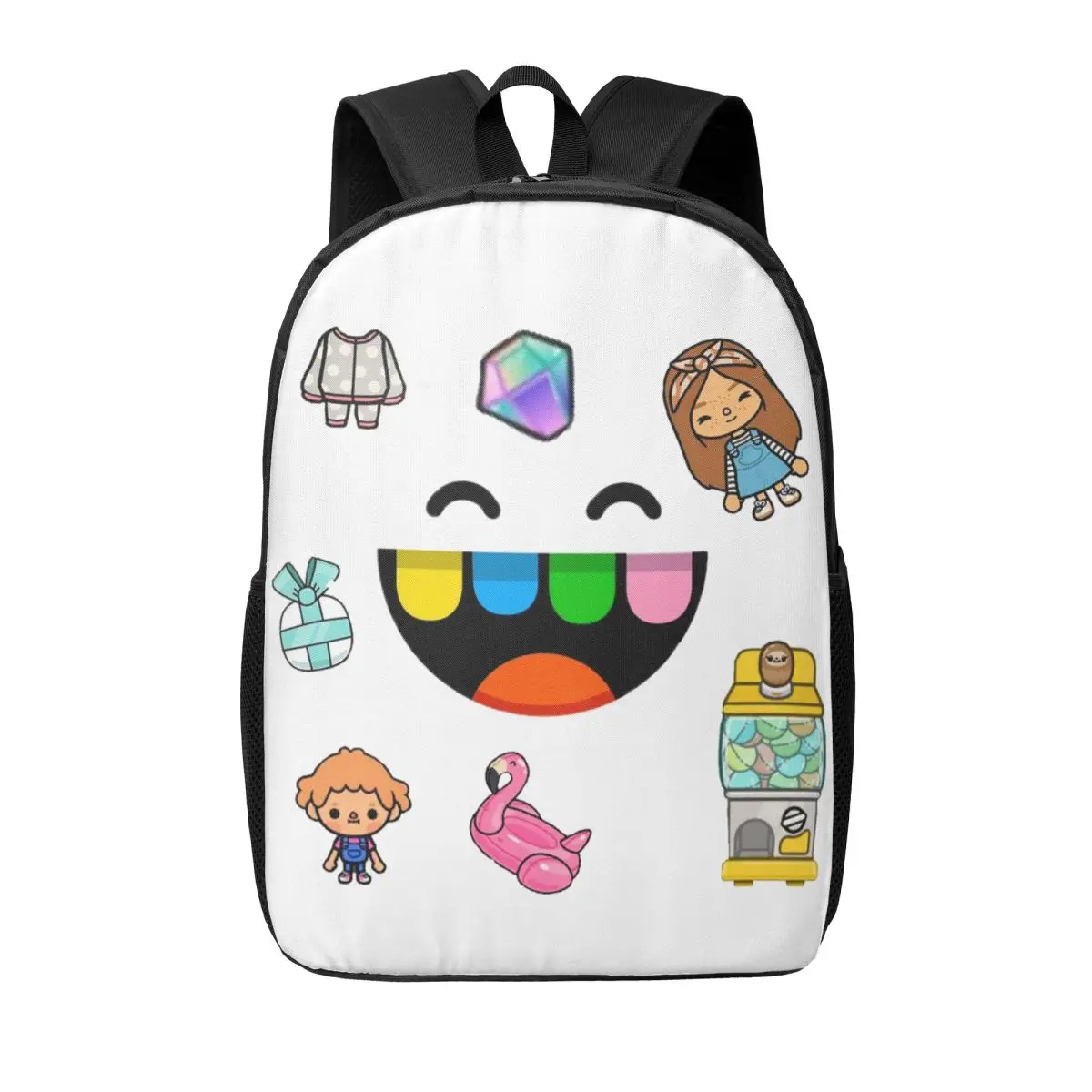 

Toca Boca Woman Backpacks Boys Girls Bookbag Casual Students School Bags Portability Laptop Rucksack Shoulder Bag