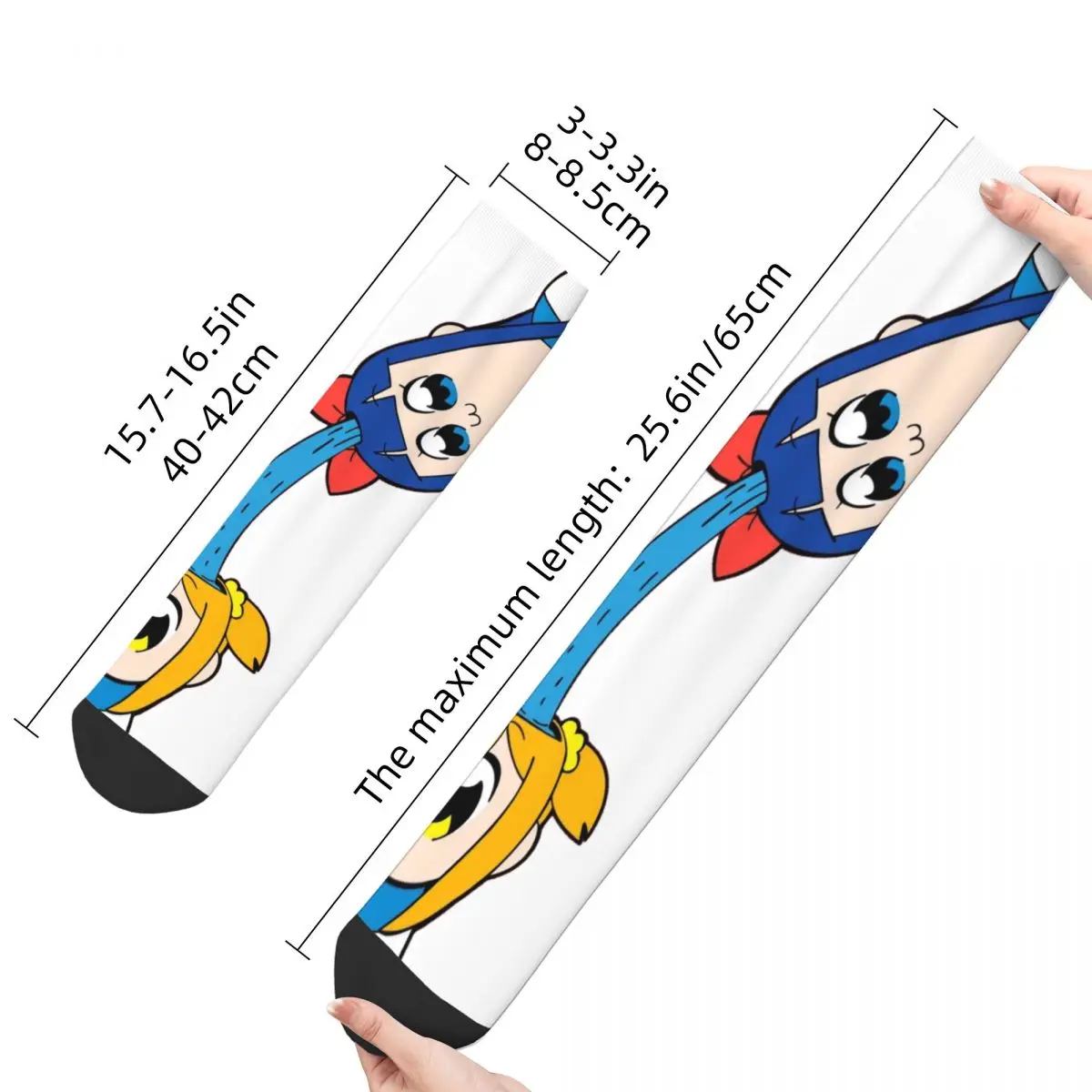 Calcetines de compresión con estampado divertido para hombre, medias de estilo callejero, Hip Hop, Retro, Crazy, Unisex, Pop Team, Epic, Anime, novedad