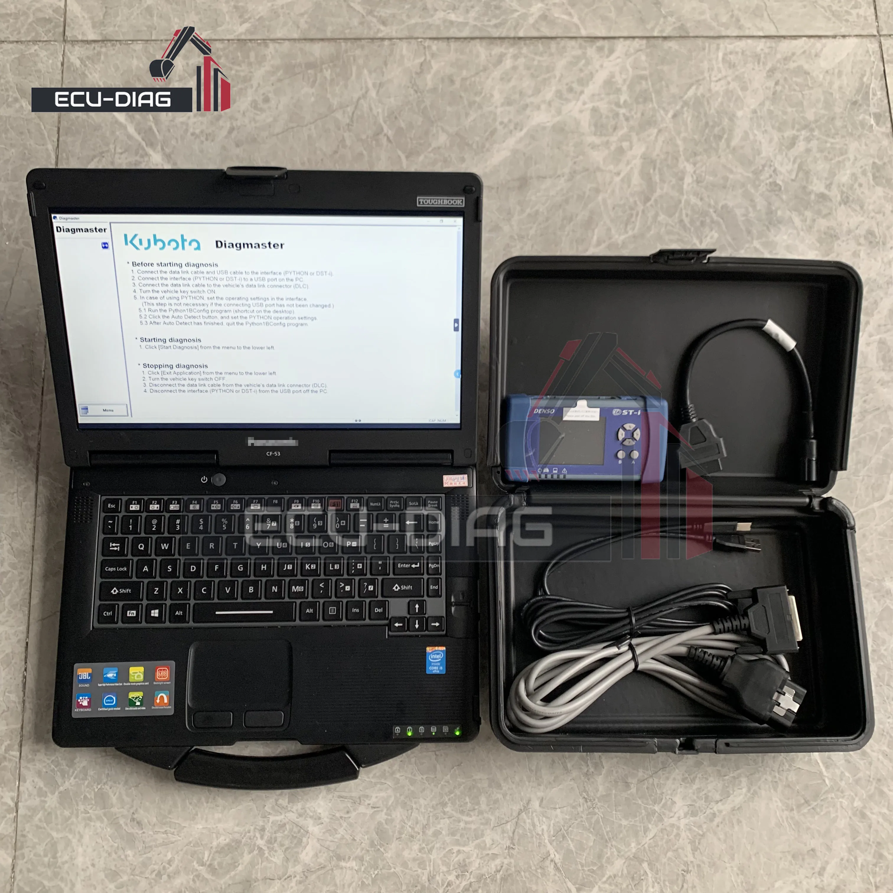 Interface Use for KUBOTA DENSO DST diagnostic Tool with Laptop For DENSO Dst - i DIAGNOSTIC TOOL For Scanner System Tester