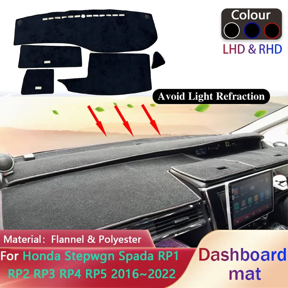 

Dashboard Cover Pad for Honda Stepwgn Spada RP1 RP2 RP3 RP4 RP5 2016~2022 Liner Anti-Slip Mat Sunshade Dashmat Carpet Accessorie