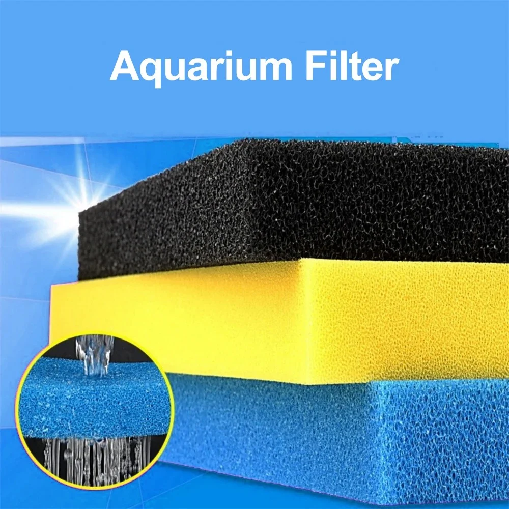 2PCS Fish Tank Aquarium Filter Cotton Easy to Use Purifying Water Quality Thickened Design Fish Tank Aquarium Filter Sponge   4.