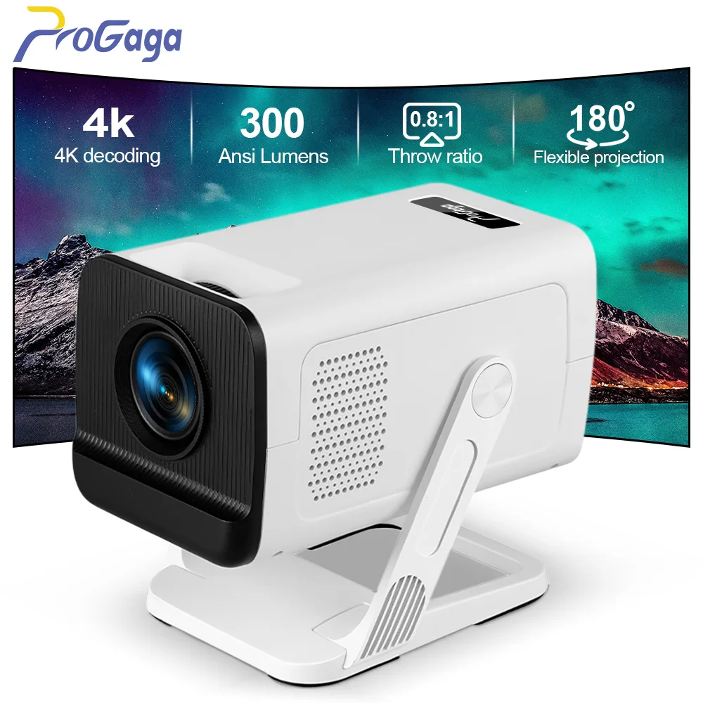 PROGAGA PG310 Smart Android проектор 4k 720P 300Ansi Allwinner H713 проектор PG310 домашний кинотеатр видео мини портативный проектор