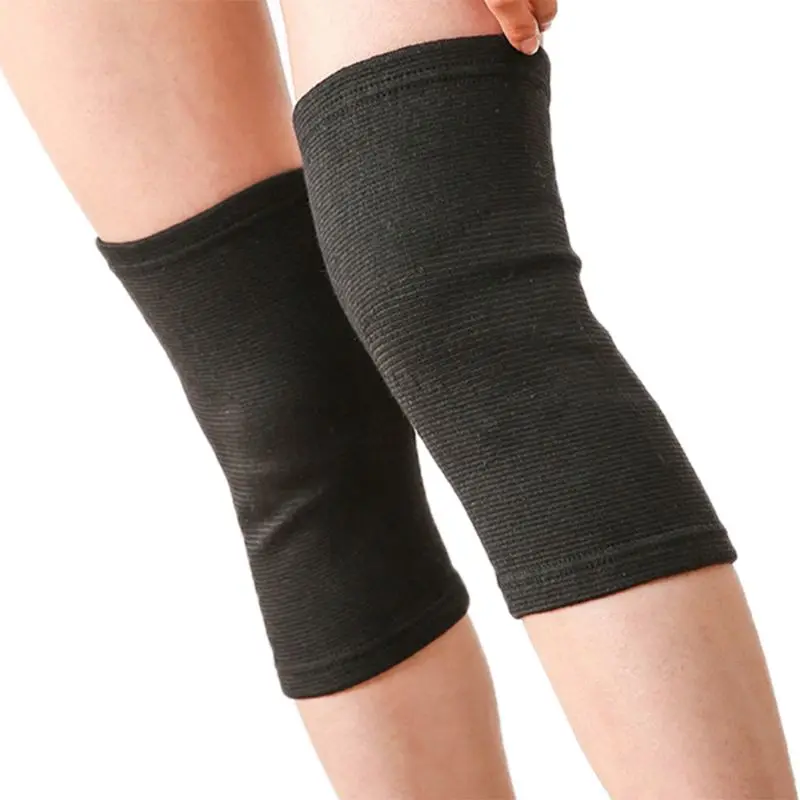 Unisex Knie Ondersteuning Mouwen Bamboe Houtskool Stof Sport Compressie Warm Brace Antislip Wrap Pads Gewrichtspijn Letsel Herstel