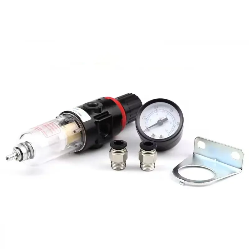

AFR2000 G1/4 Pneumatic Air Filter Regulator With Pressure Gauge/Flow Control Valve/Air Compressor Drain/ Speed Controller