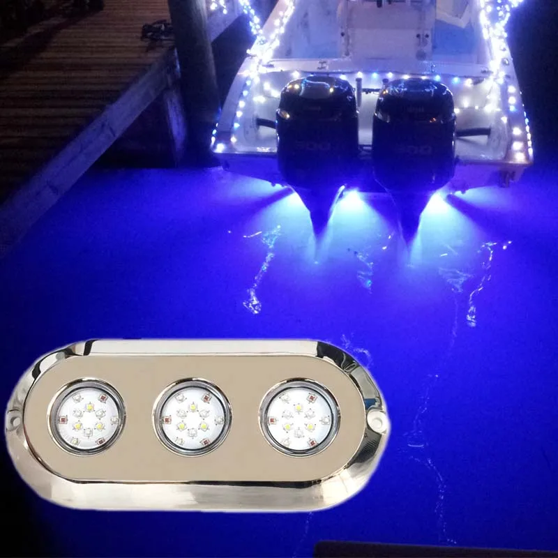 High Intensity 316 Stainless Steel 180W RGBW LED Boat Light 12V Underwater LED Lights