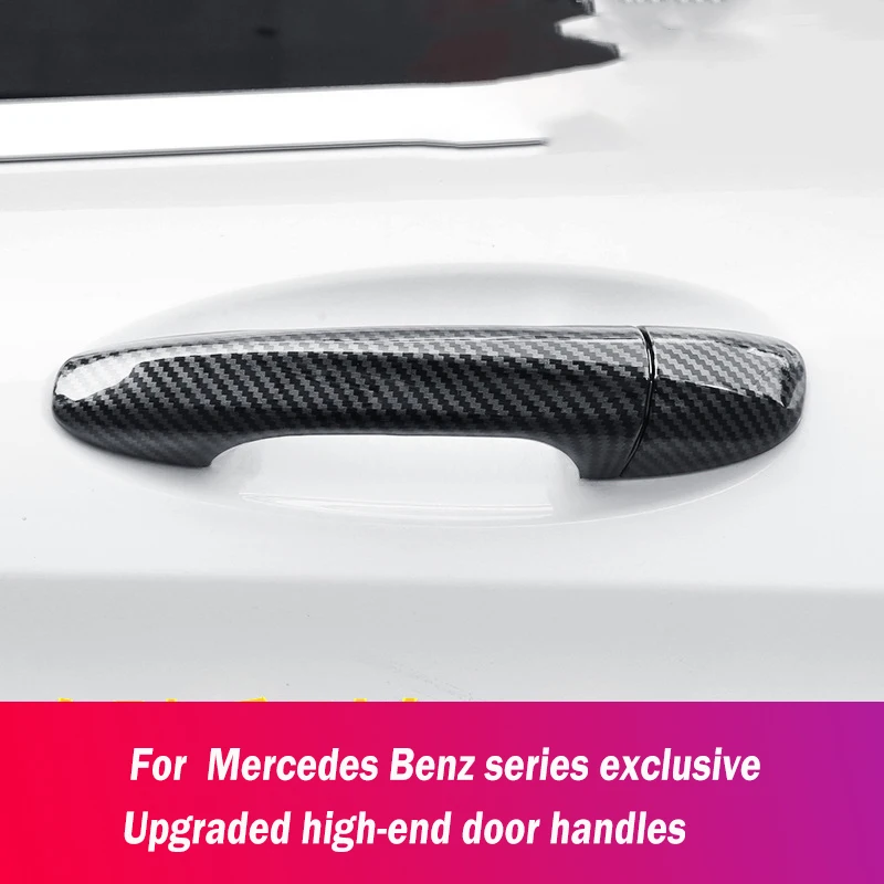 Door Handle Cover Trim for Mercedes Benz C E GLC GLB A B GLE GLS CLA GLA Class W213 W205 X253 2016-2020 Black LHD