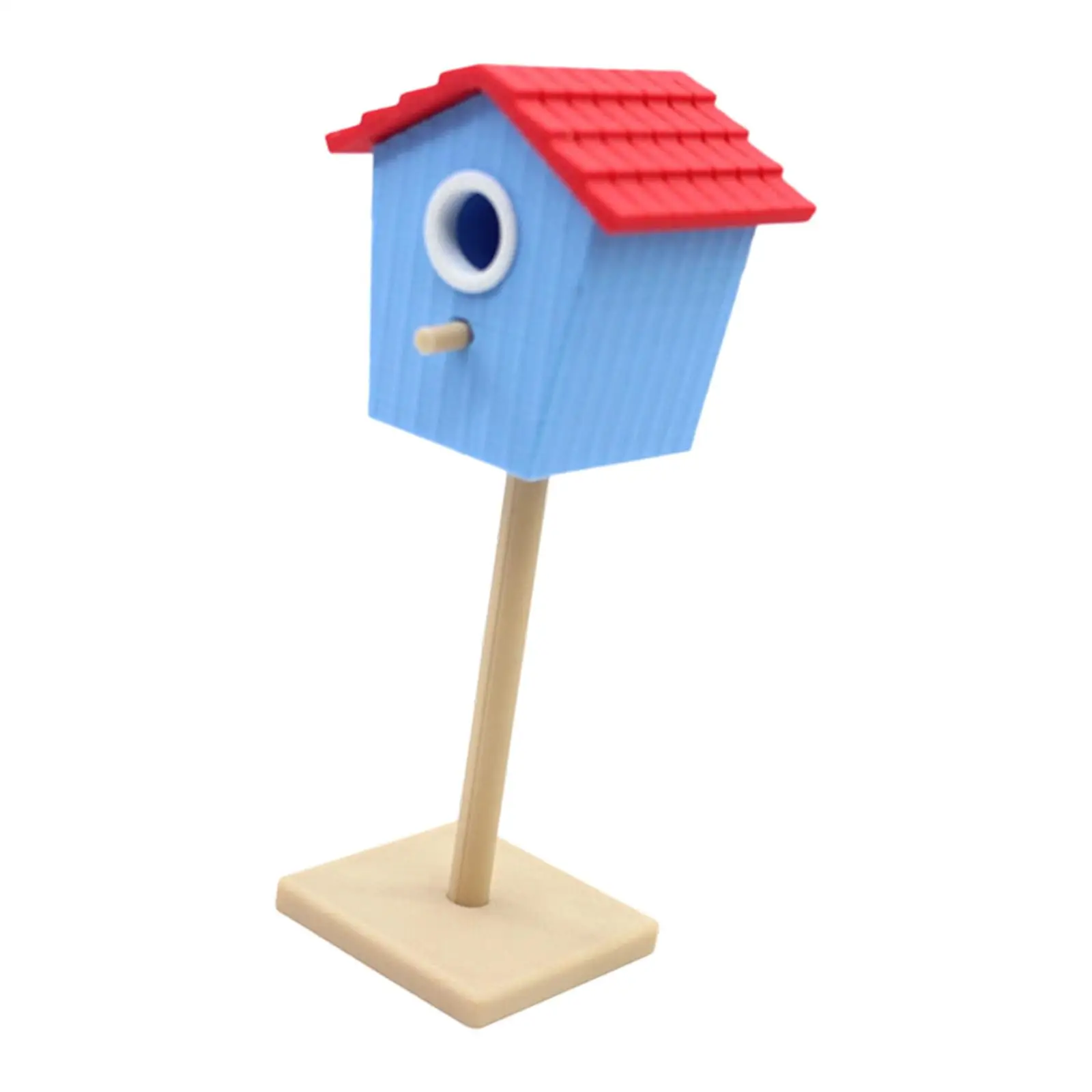 Tiny Bird House Model Miniature PLA Dollhouse Accessory Fairy Garden Prop for Christmas Birthday
