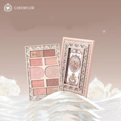 CHEERFLOR Angel Eyeshadow Palette Glitter Matte Highlighter Blush Contour 3-in-1 Picture Frame Collection Face Palette 10 Color