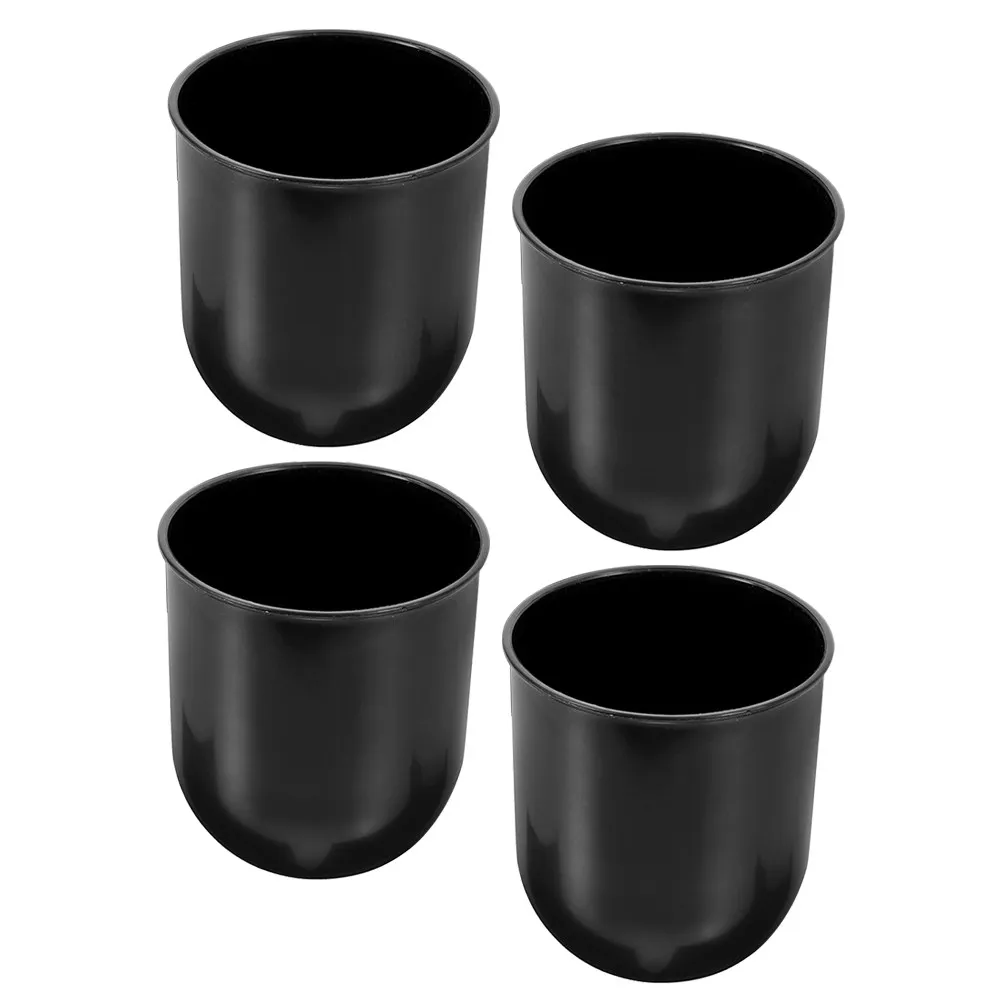 

4Pcs Toilet Brush Holder Round Base Anti-Fouling Cup for Bathroom Home Hotel Use Stable Spherical Design Black