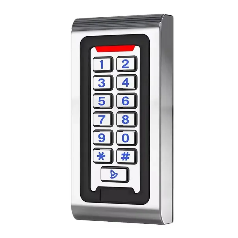 โลหะการควบคุมการเข้าถึงแบบสแตนด์อโลนกันน้ํา IP67 ID 125K /IC 13.56m 2000 ให้คะแนน anti-hit รองรับ Wiegand 26 รูปแบบอินพุต/เอาต์พุต