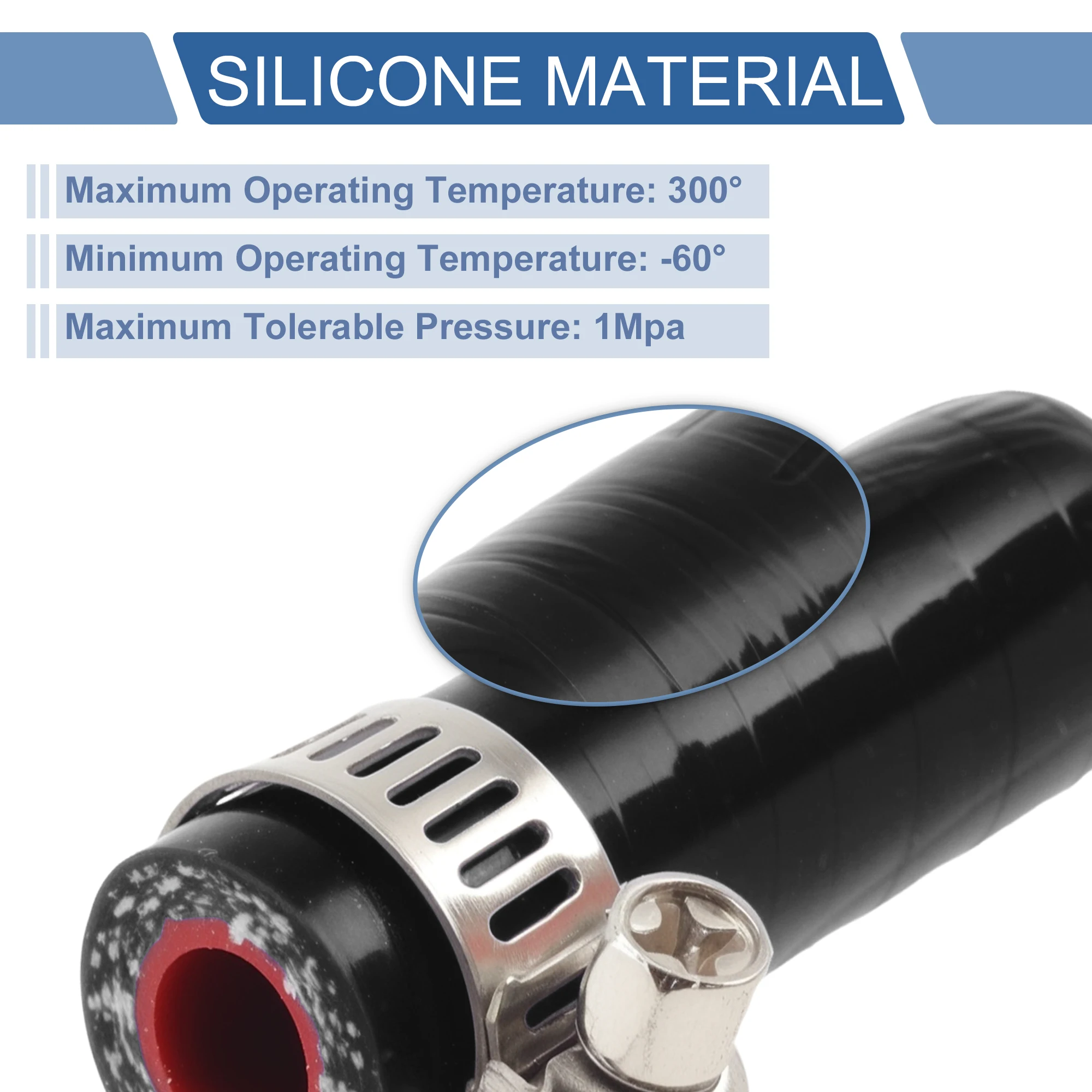UXCELL Verstärkter Silikon-Kühlmittelverschluss 8mm 10mm 14mm 16mm 19mm 25mm 28mm 32mm ID Kühlmittelkappe Ansaug-Vakuumschlauch-Endstopfen – Detail 4