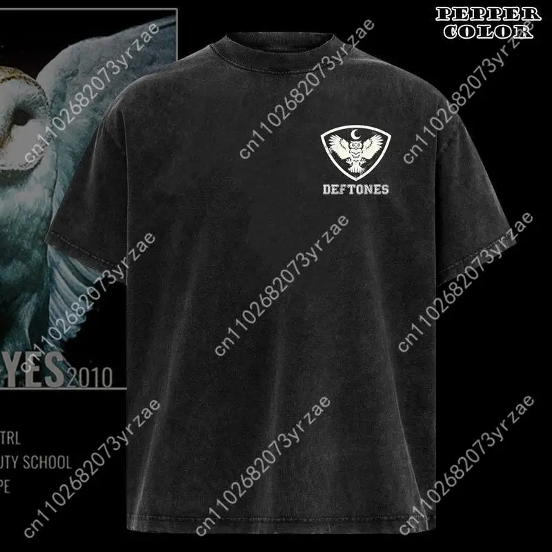 Deftones 다이아몬드 레트로 티셔츠 남자 여자 고품질 빈티지 티셔츠 코튼 반팔 패션 티셔츠 부드러운 통기성 탑