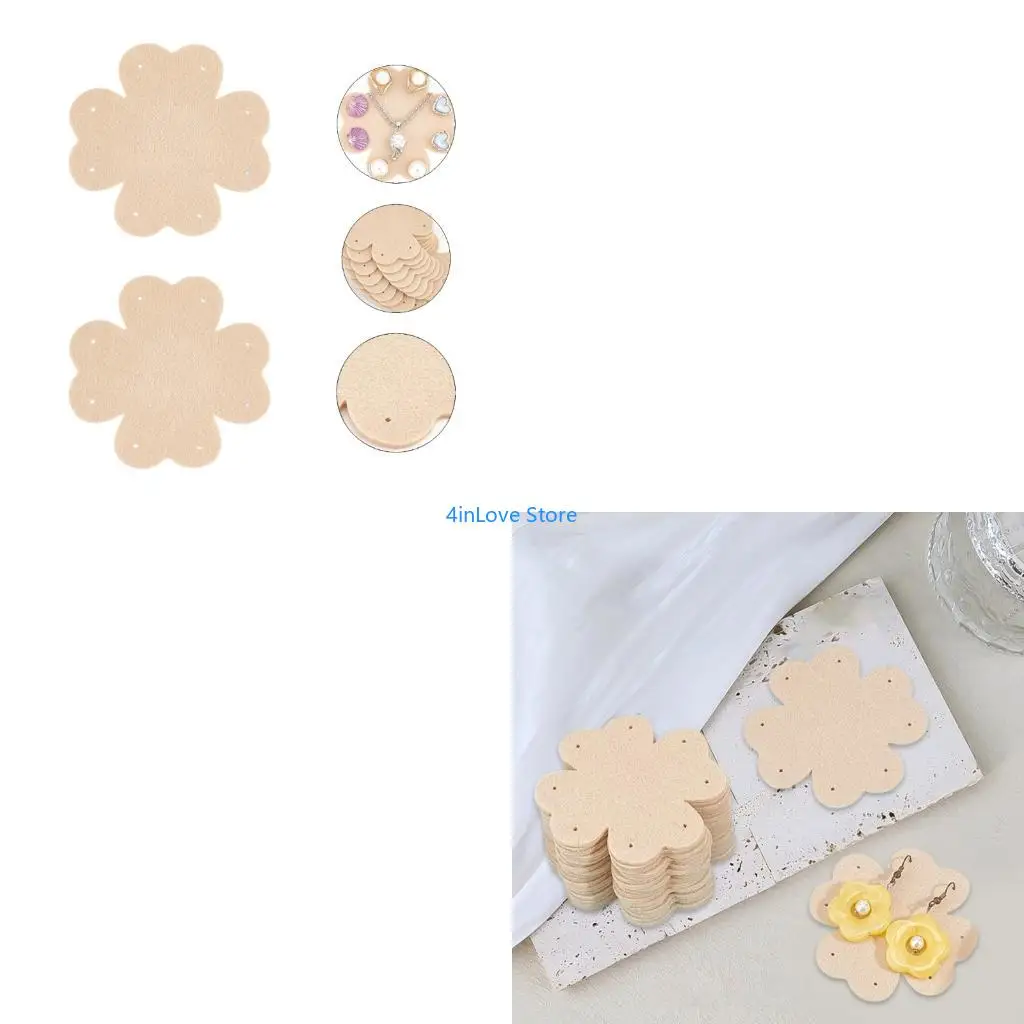 

T4MD 10PCS Felt Jewelry Storage Pads Prevents Tangling Display Organizers Felt Texture Suitable for Earrings and Necklaces