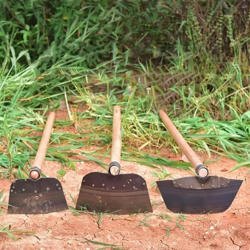 Imagem -05 - Cabeça de pá de Grama de Aço Enxada de Jardinagem Espessada Plantio de Vegetais Ferramentas Agrícolas Multifuncionais