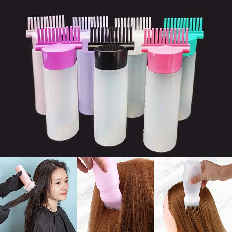 170ml Refillable Shampoo Bottle Hair Oil Brush Bottles Hair Dye Bottle Hair Coloring Dyeing Styling Tools Hair Cleaning Bottle