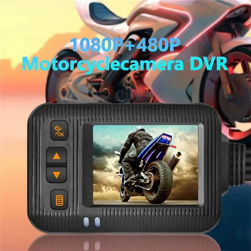 Front& Rear 1080P For Electric Motor Bicycle Dashcam Motorcycle DVR Camera Wifi APP 2" Driving Recorder view 5