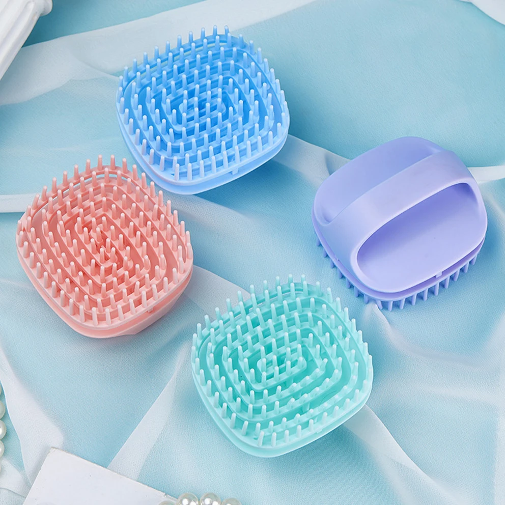 Scalp Massage Comb Silicone Shampoo Brush Head Hair Washing Combs Body Massage Brush Bath Shower Brush Salon Hairdressing Tools