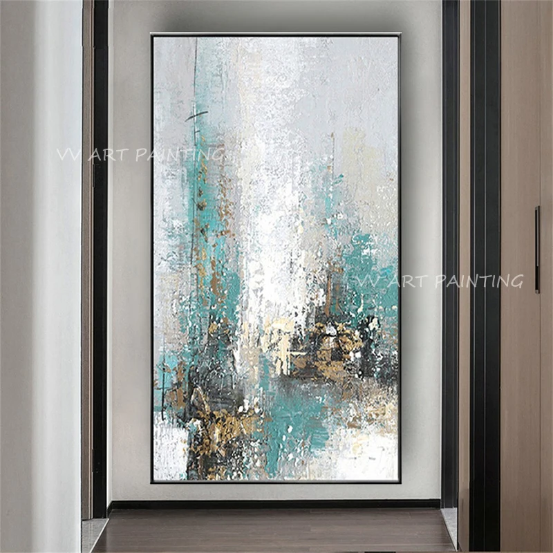 High Quality large size thick simple pure landscape artwork picture Oil Painting Modern Living room Home Decoration