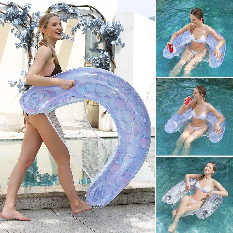 

Inflatable Mattresses Water Swimming Pool Accessories Hammock Lounge Chairs Pool Float Water Sports Toys Float Mat Pool Toys 0.5