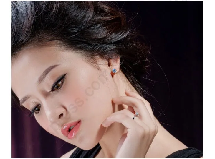 Wholesale Price Classic Real Pure 925 Sterling Silver  6 Claws Women Wedding Finger Rings Jewelry with Cubic Zirconia CZ