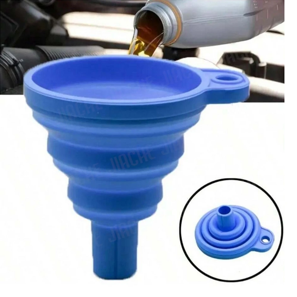 

Universal Car Engine Funnel Silicone Change Foldable Portable Auto Engine Oil Petrol Change Funnel Auto Accessories