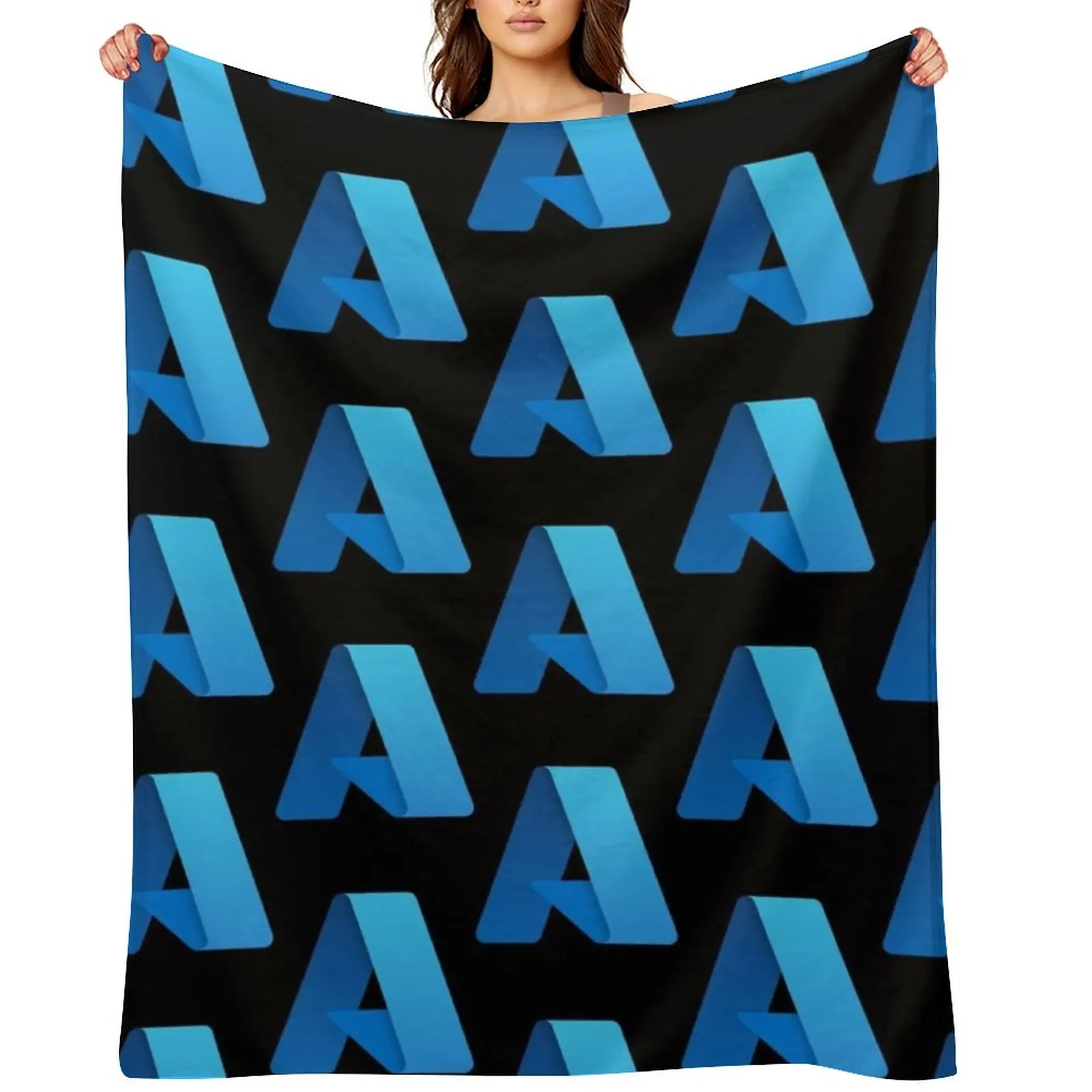 بطانية رمي بشعار Microsoft Azure 2021، بطانية رمي فاخرة للنوم، بطانيات منقوشة للسرير