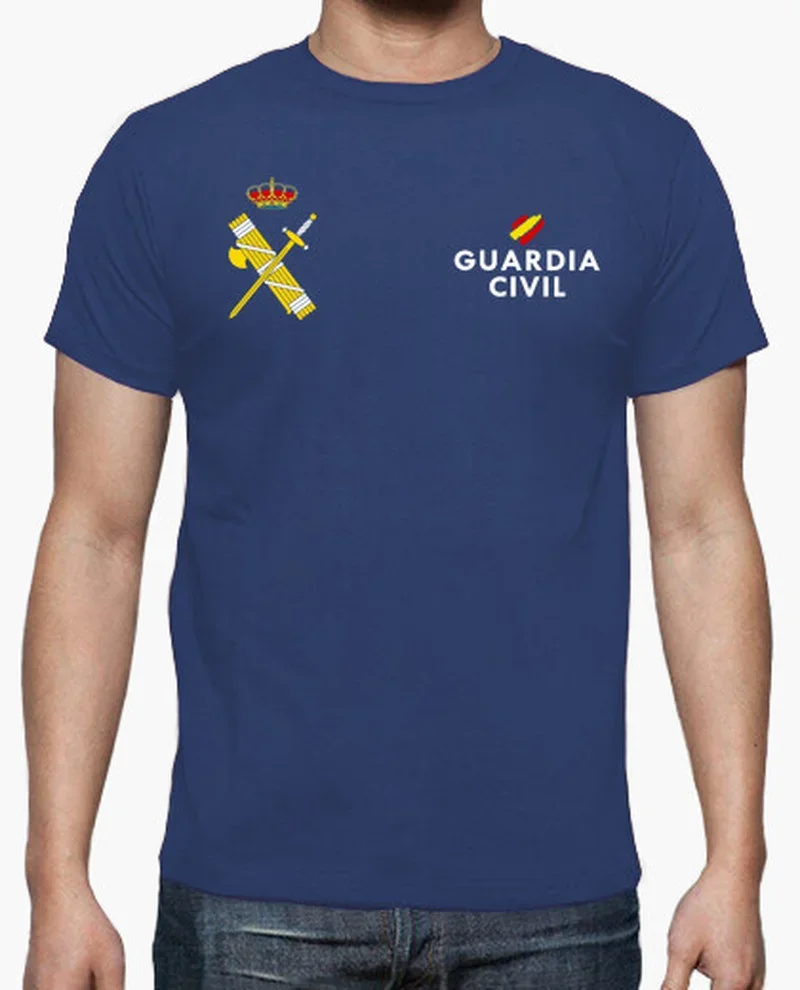 Hot Sale Summer Short Sleeve Casual Cotton O-Neck T Shirt Spanish Civil Guard Guardia Men T-Shirt New men clothing Size S-5XL