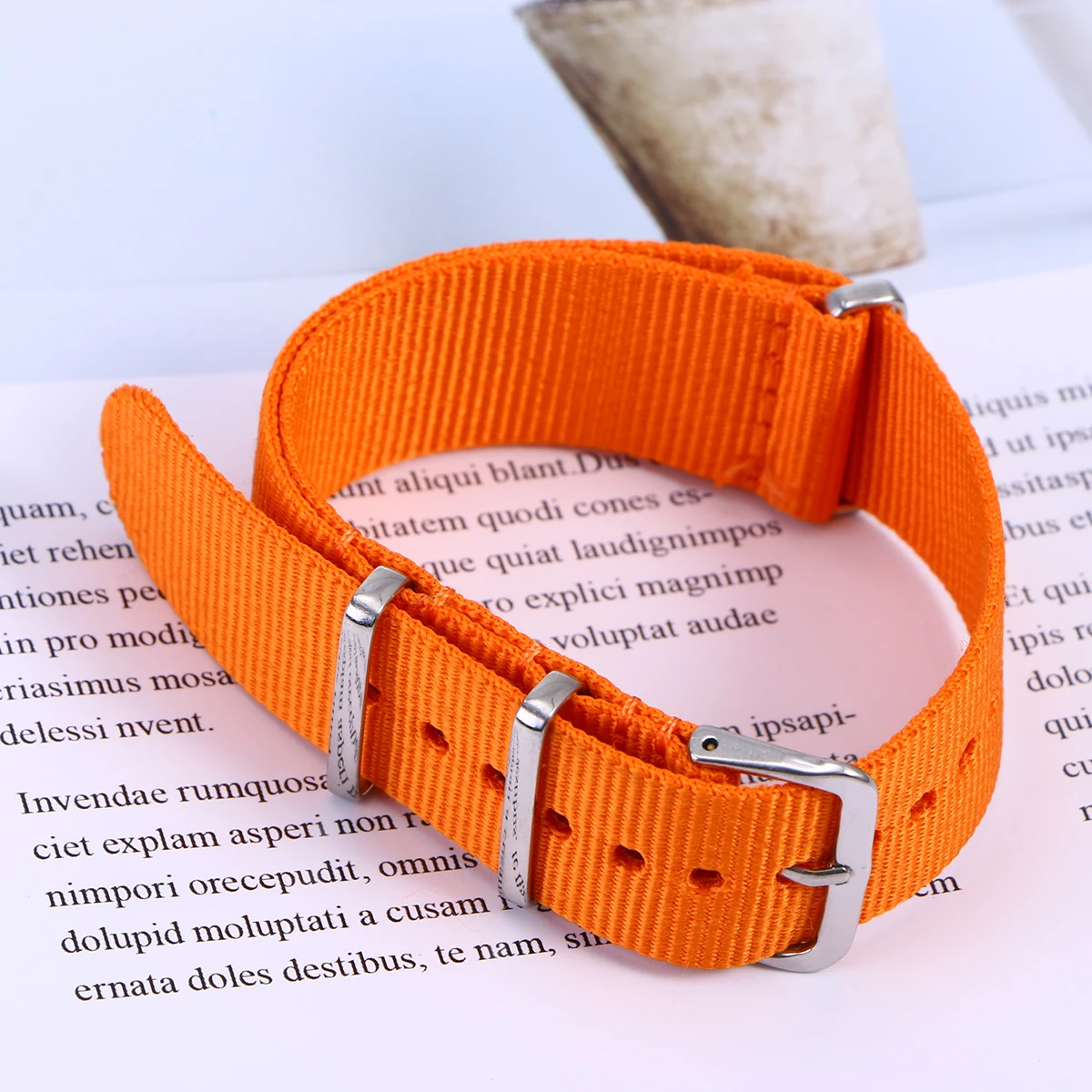 

Nylon Strap Odorless Watch Woven Bands Ring Breathable 18mm Harmless Easy to Install