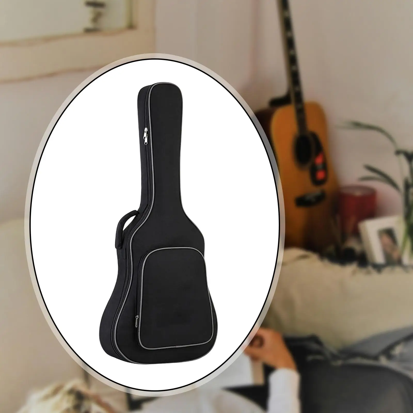 

Guitar Gig Bag Protection Wear Resistant with Handle Carry Bag Portable Case