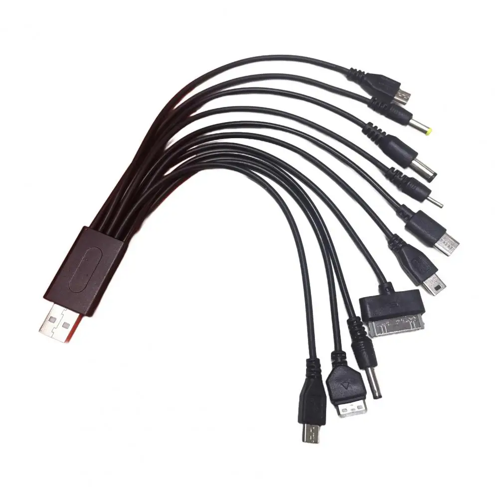 USBデータケーブル 1本で10本のUSBマルチ充電データコード 10 in 1 多機能USB充電ケーブル マルチポートデータケーブル