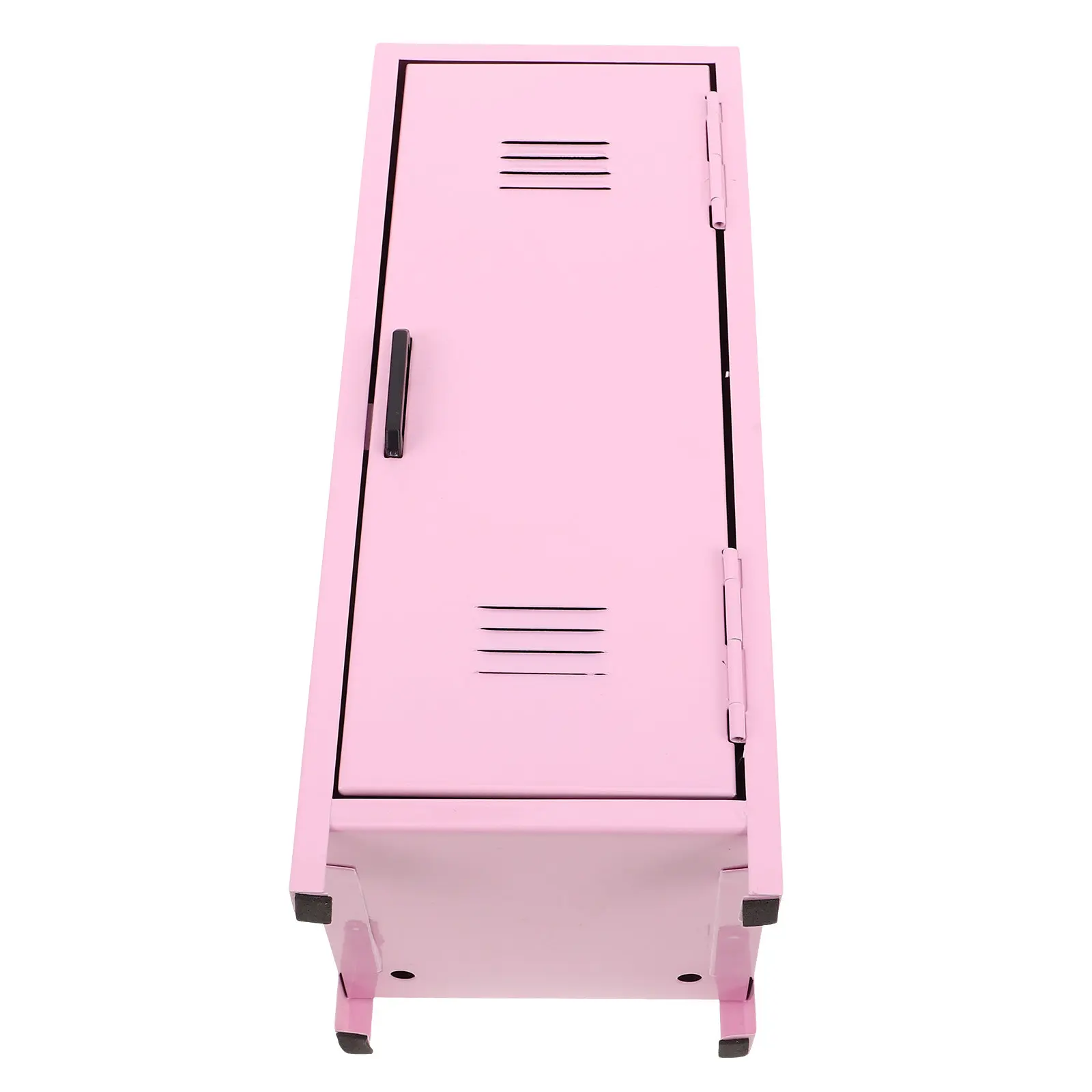 Metal Desktop Makeup Organizer Mini Locker with Lock Keys Secure Iron Storage Box for Girls Women Vanity Skincare