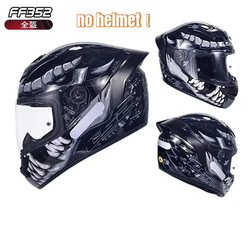 For LS2 FF352 Spoiler Motorcycle Helmet Tail Wing Helmet Accessories Helmet Replacement Parts