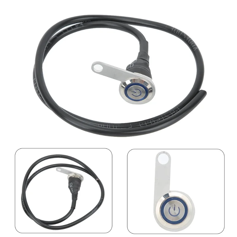 Picture 3: 22mm Spotlights Motorcycle Handlebar Switch Single Strip Stainless Steel 

Power Button